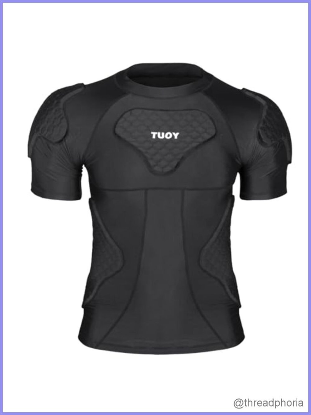 Padded Football Rib Protector Shirt for Men Compression